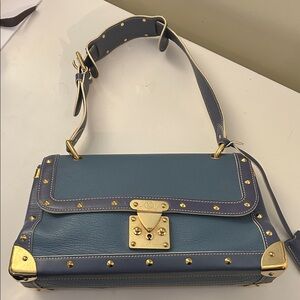 Louis Vuitton Vintage Trunk Collection Leather Shoulder Bag with Gold Accents